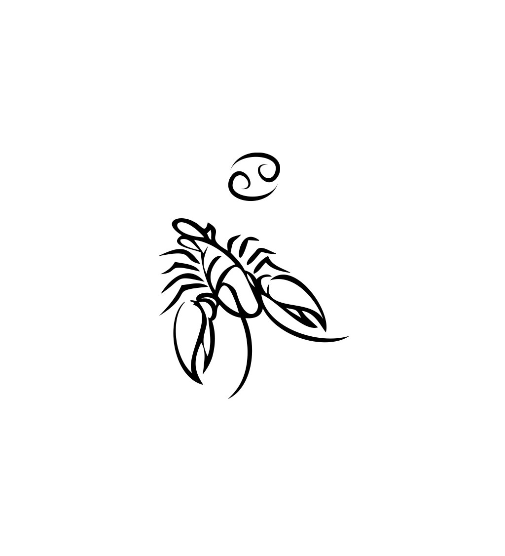 Dámské bílé tričko – Znamení Rak