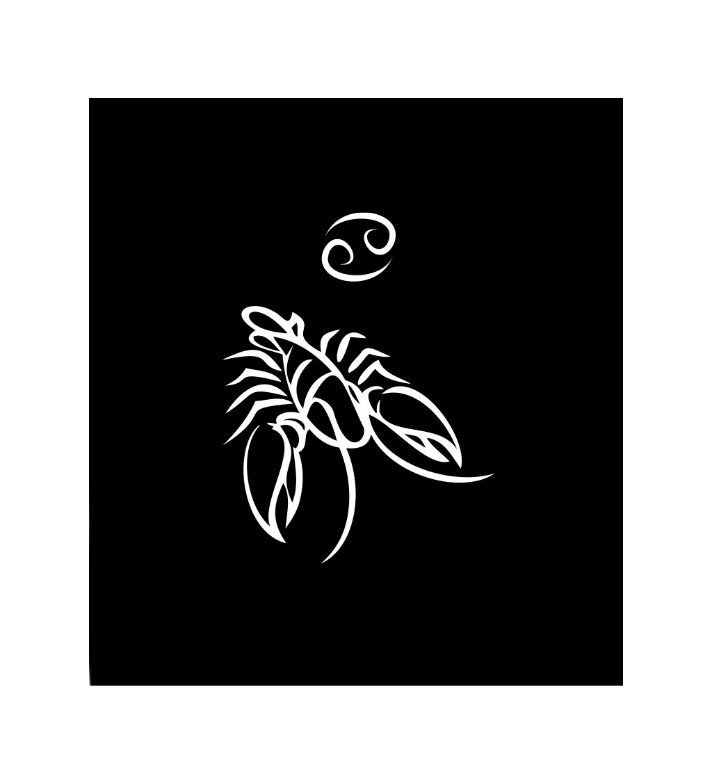 Dámské černé tričko – Znamení Rak