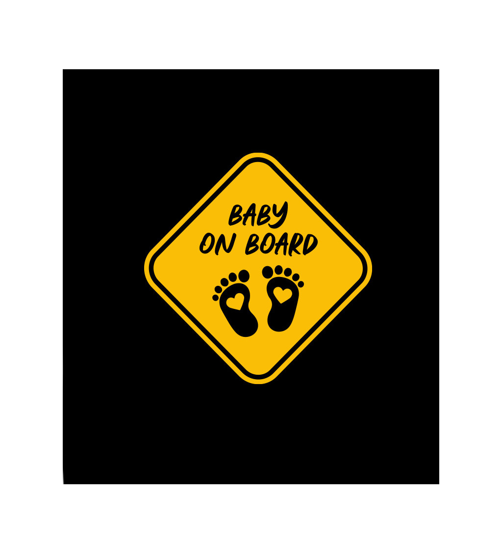 Dámské černé tričko – Baby on board