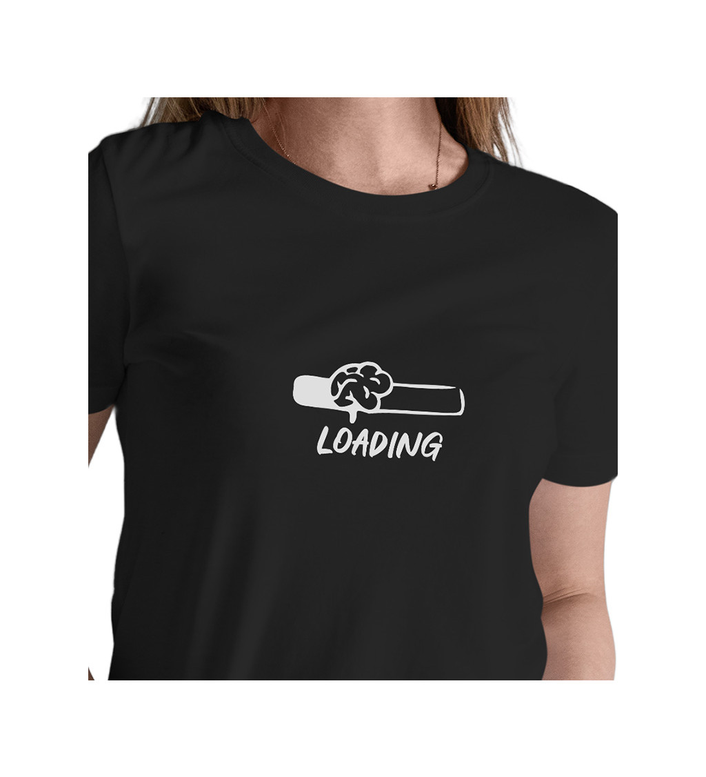 Dámské černé tričko – Loading