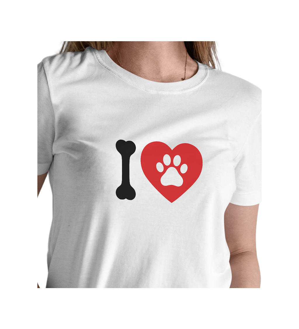 Dámské bílé tričko – I love packa