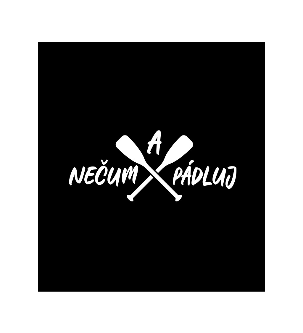 Pánské černé tričko – Nečum a pádluj