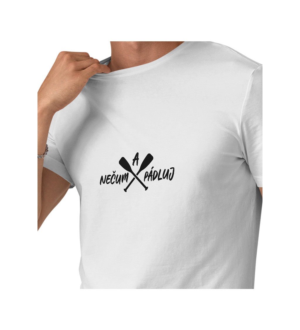 Pánské bílé tričko – Nečum a pádluj