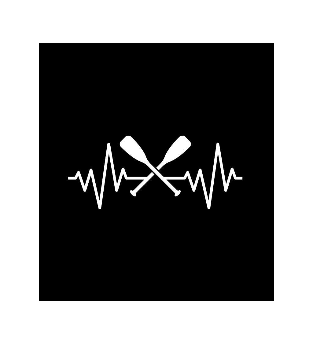 Pánské černé tričko – Tep vodáci