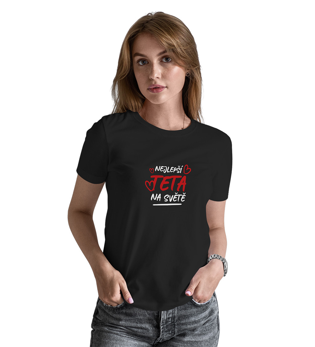 Dámské černé tričko – Nejlepší teta na světě