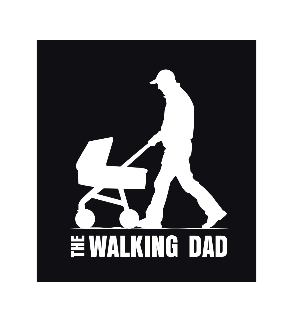Pánské černé tričko – The walking dad