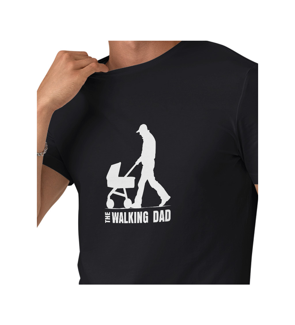 Pánské černé tričko – The walking dad