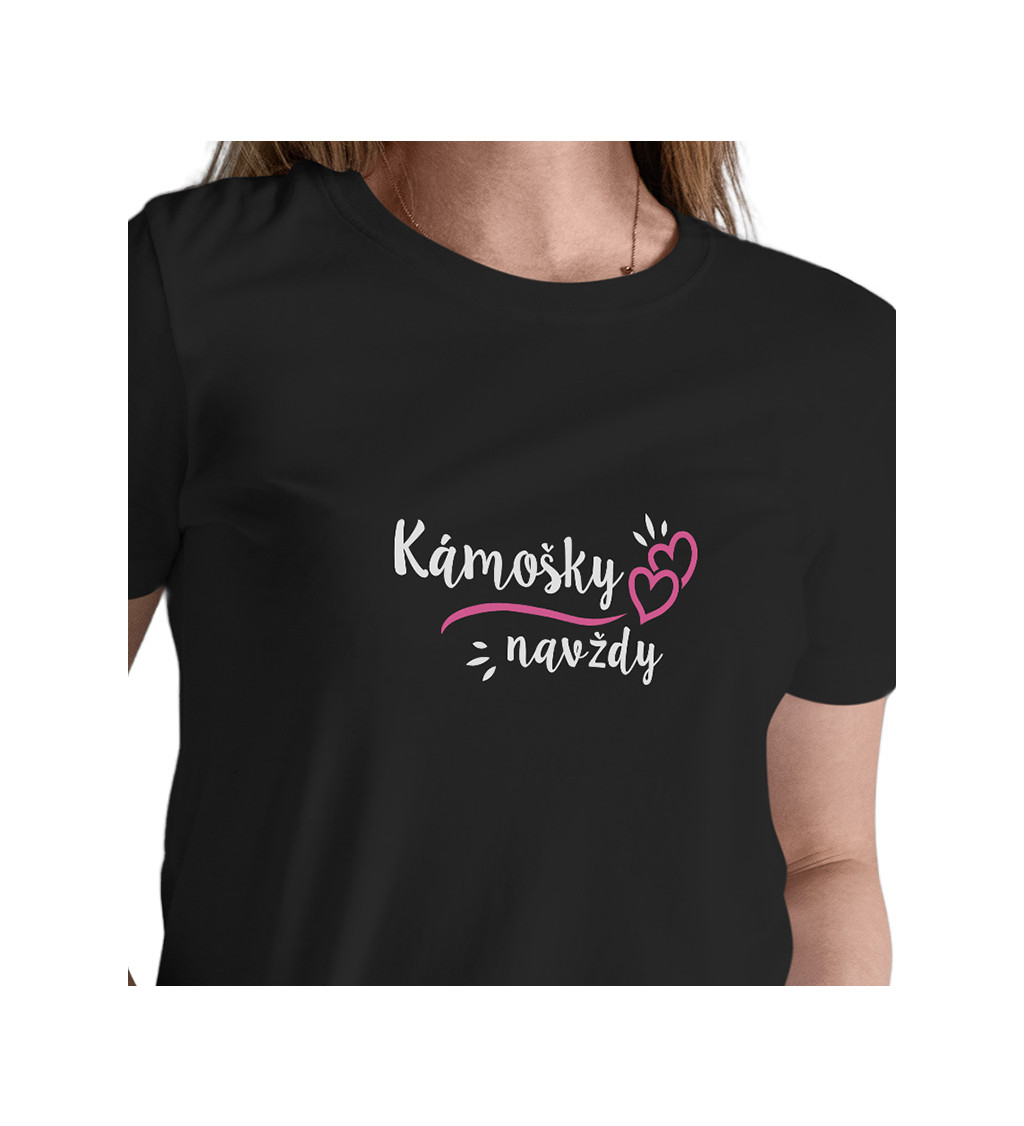 Dámské černé tričko – Kámošky navždy
