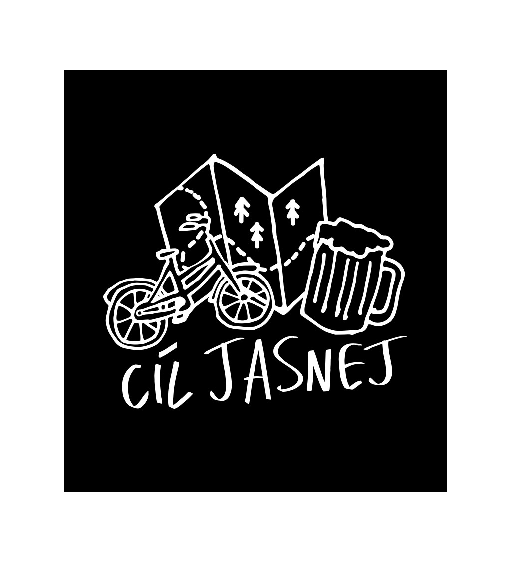 Pánské černé tričko – Cíl jasnej