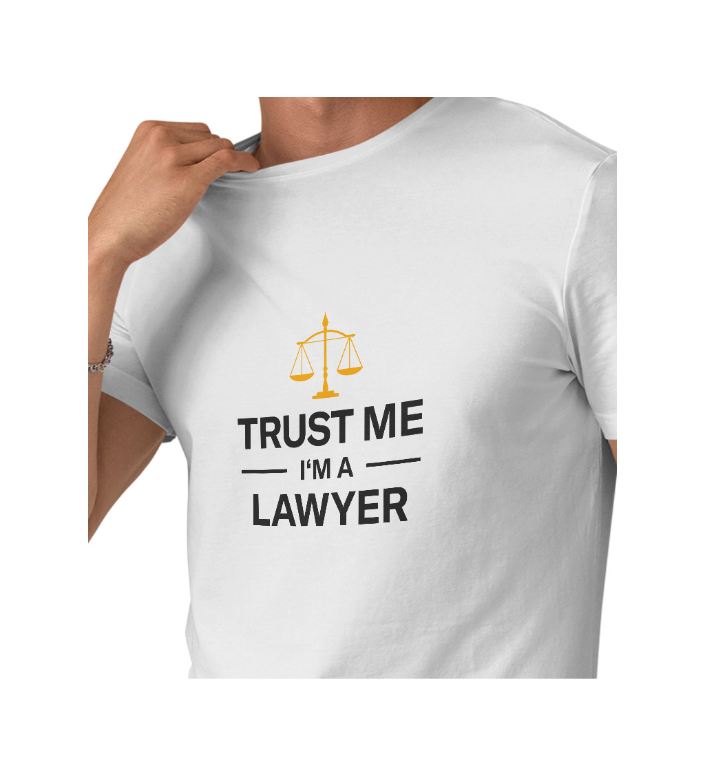 Pánské bílé tričko – Trust me I´m a lawyer