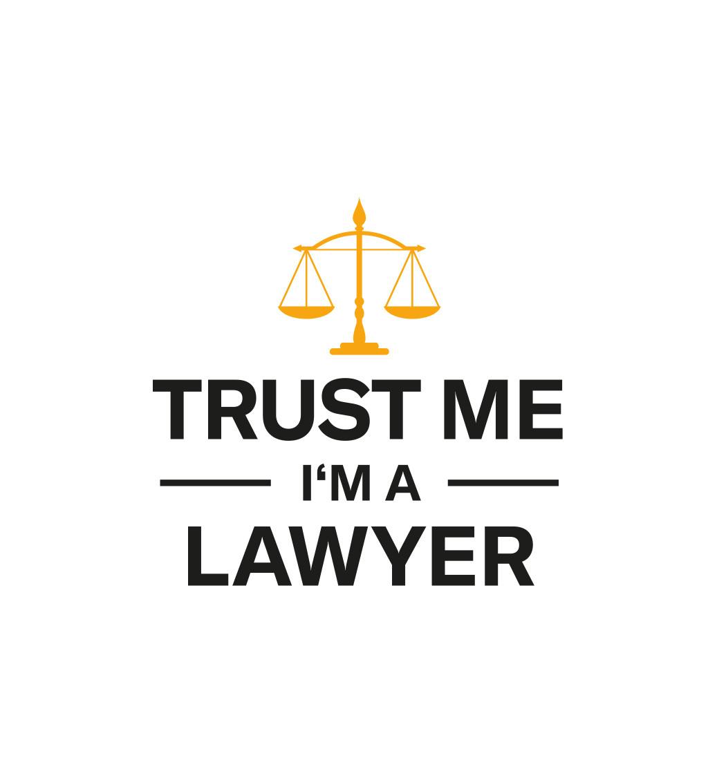 Pánské bílé tričko – Trust me I´m a lawyer