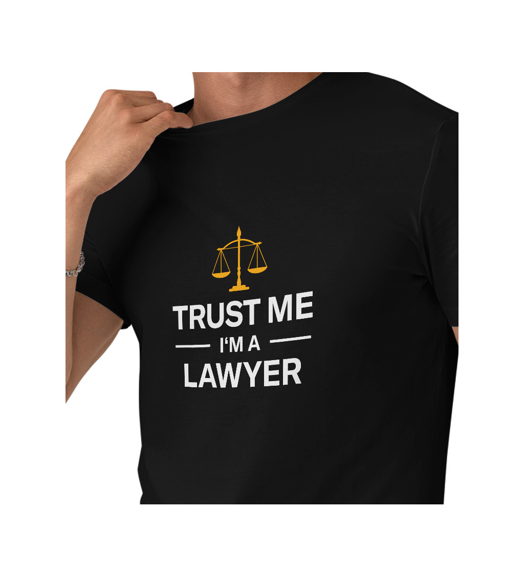 Pánské černé tričko – Trust me I´m a lawyer