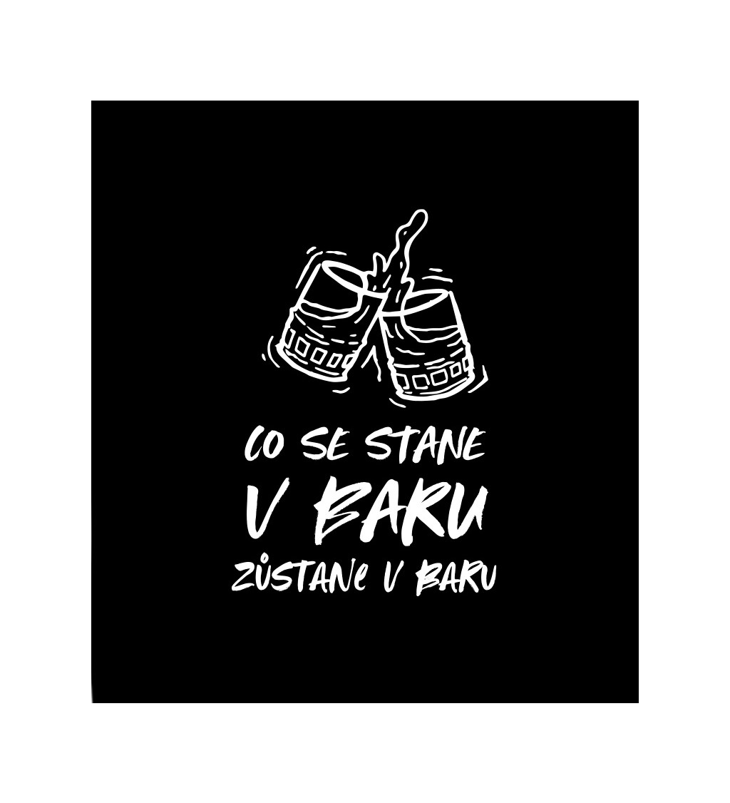 Dámské černé tričko – Co se stane v baru, to zůstane v baru