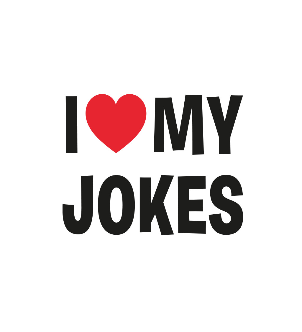 Pánské bílé tričko – I love my jokes