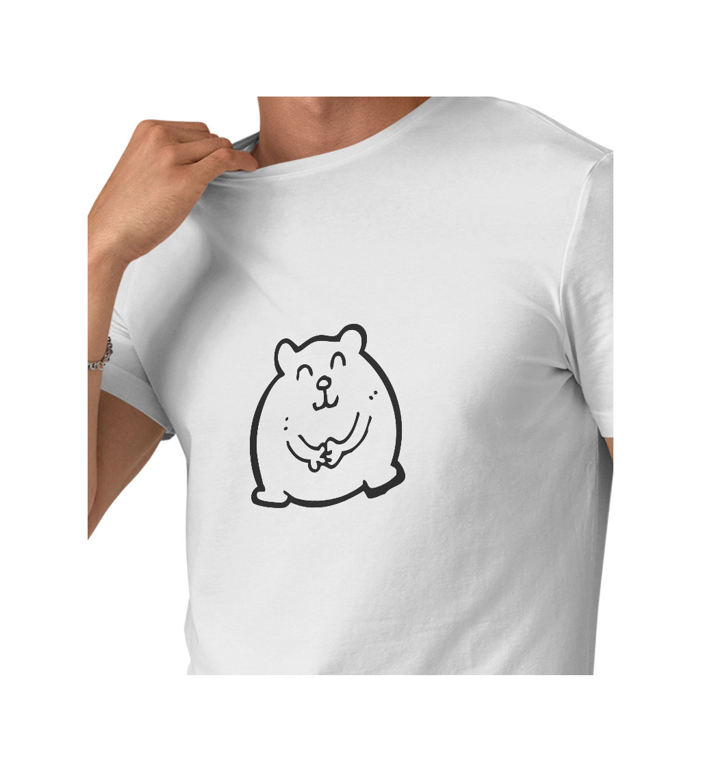 Pánské bílé tričko – Křeček