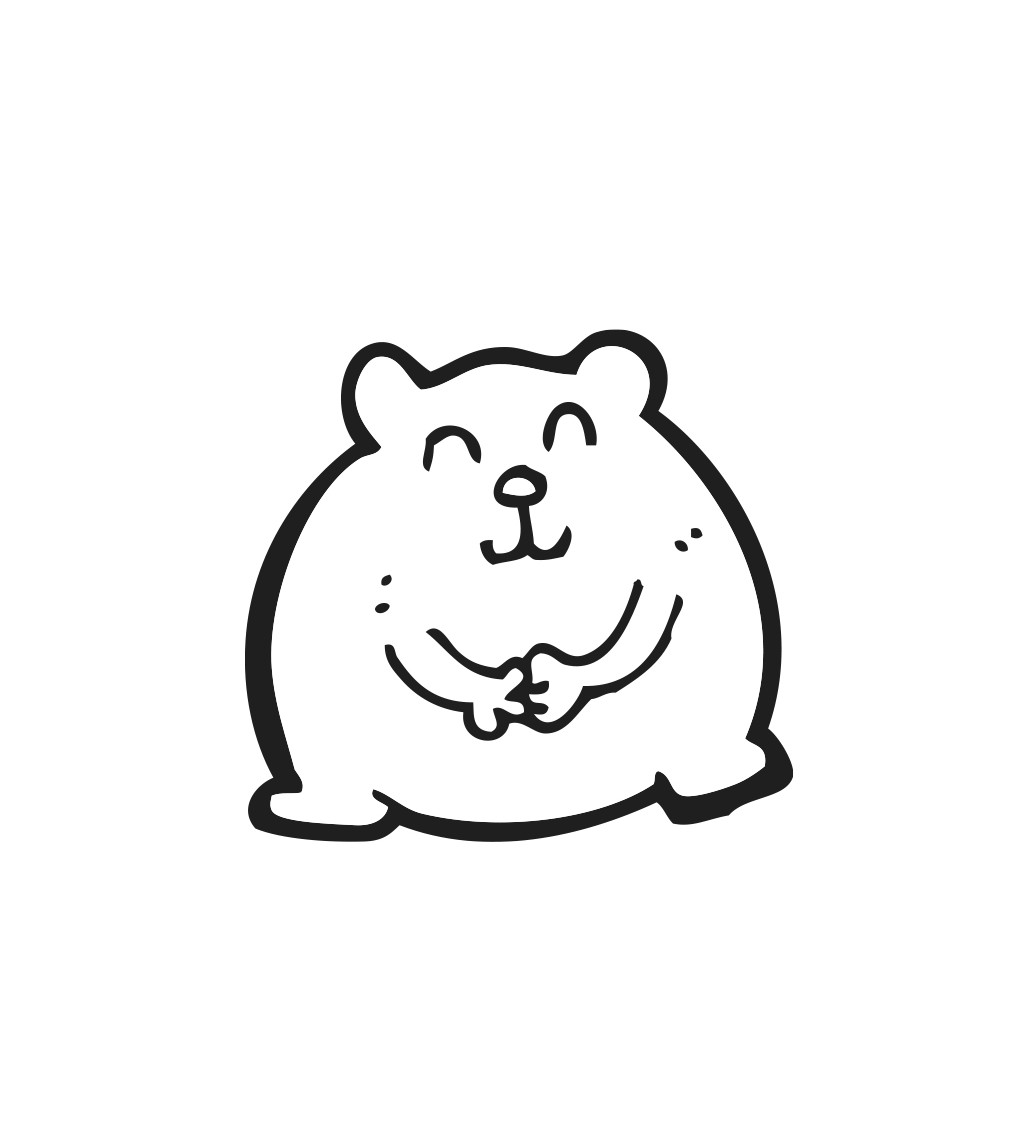 Pánské bílé tričko – Křeček