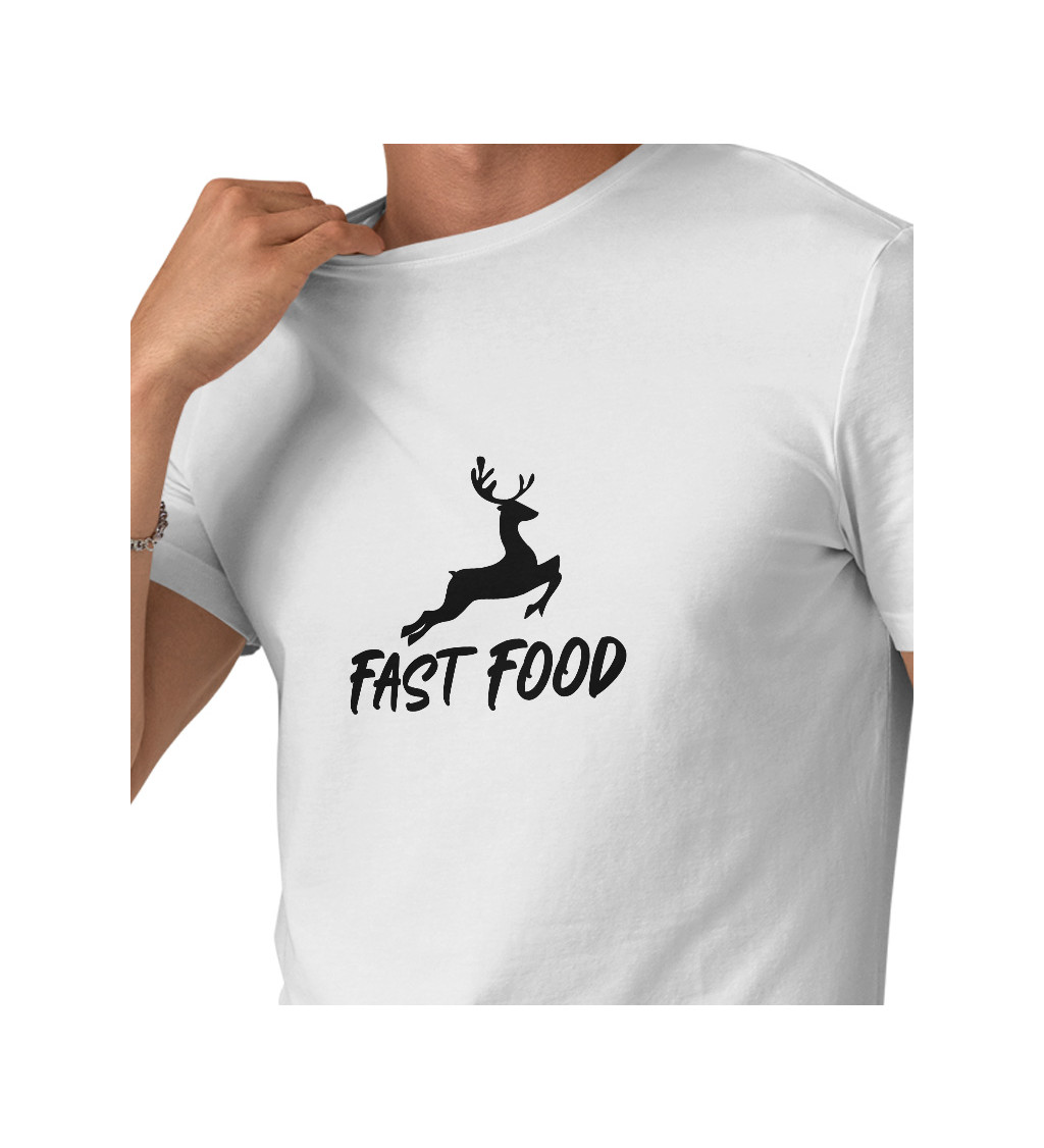 Pánské bílé tričko – Fast food