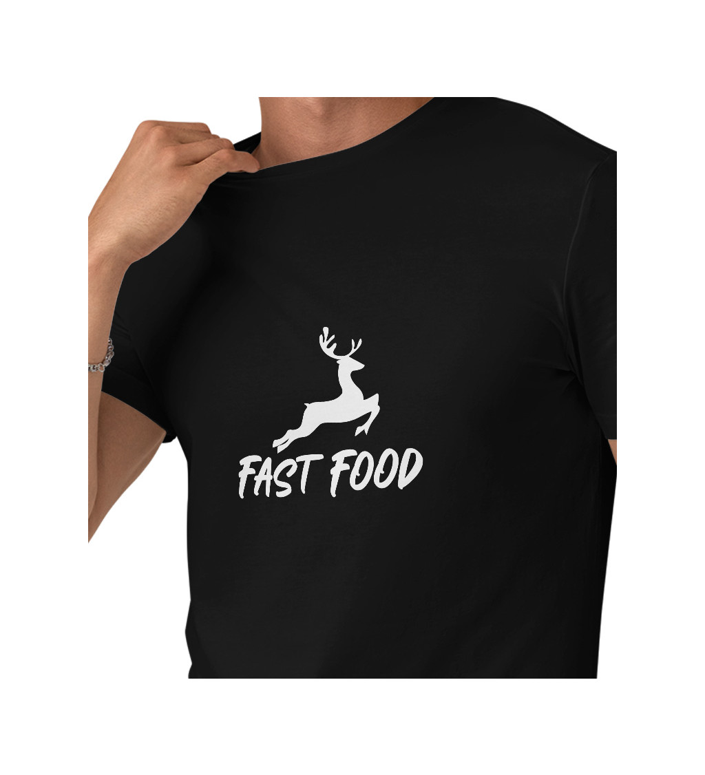 Pánské černé tričko – Fast food