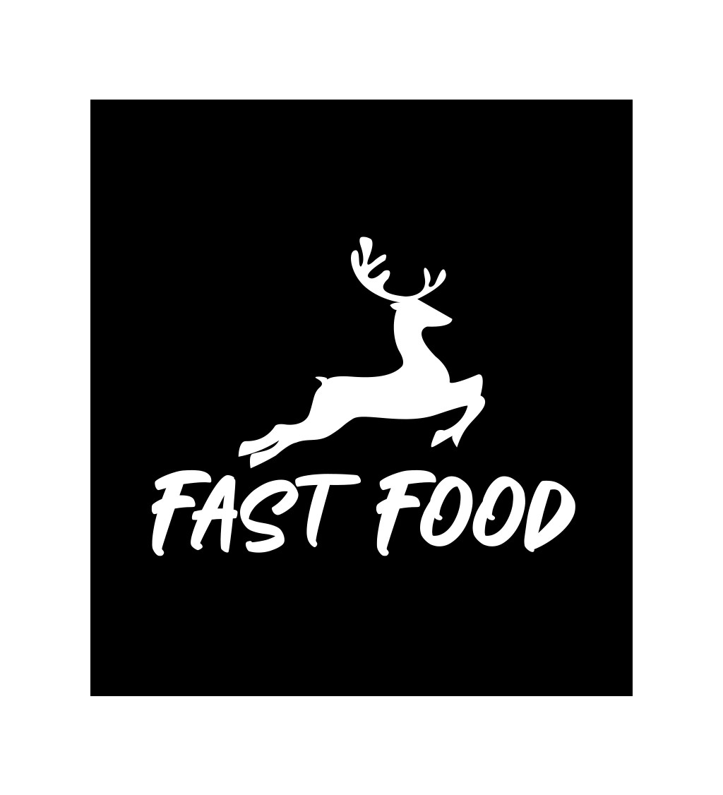 Pánské černé tričko – Fast food
