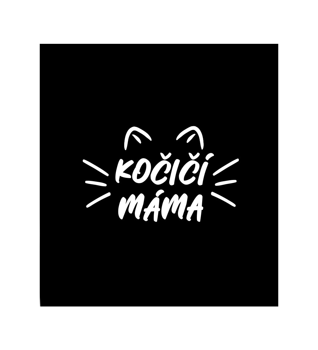 Dámské černé tričko – Kočičí máma