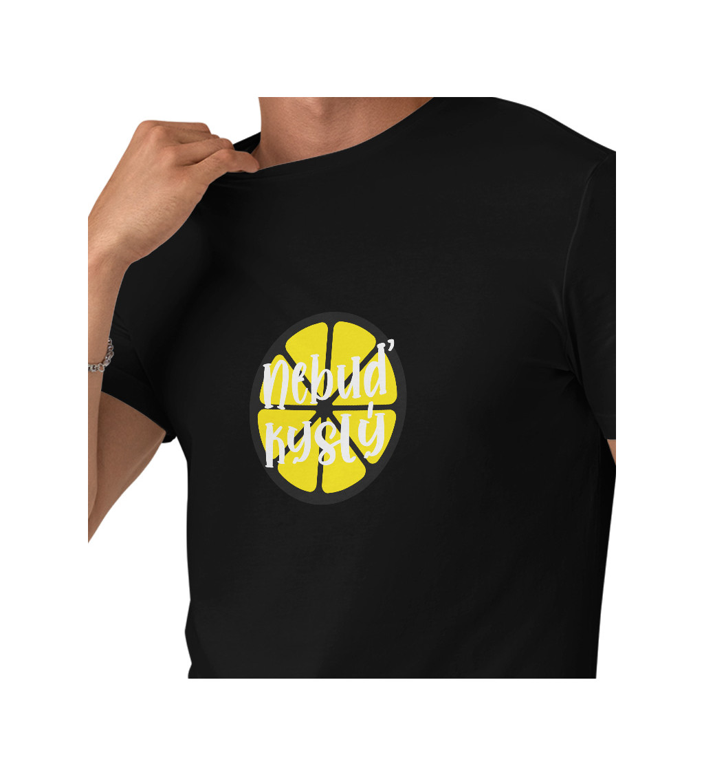 Pánské černé tričko – Nebuď kyselej