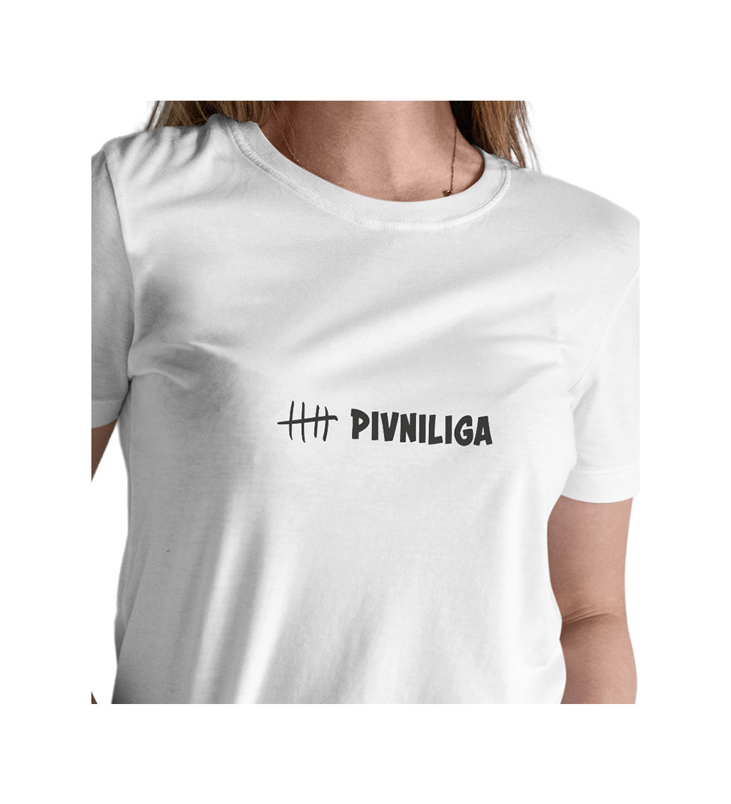 Dámské bílé tričko – Pivní liga