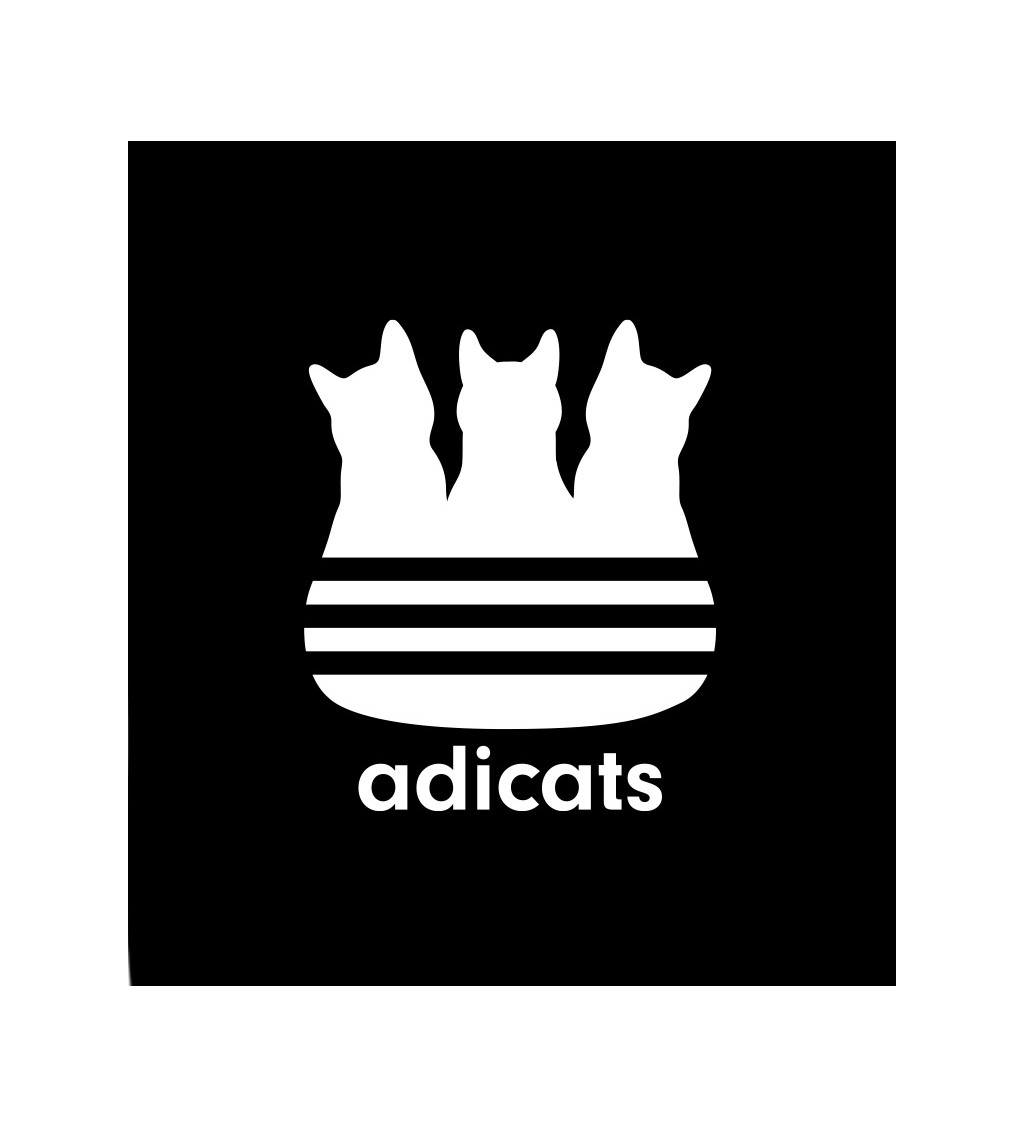 Dámské černé tričko – Adicats