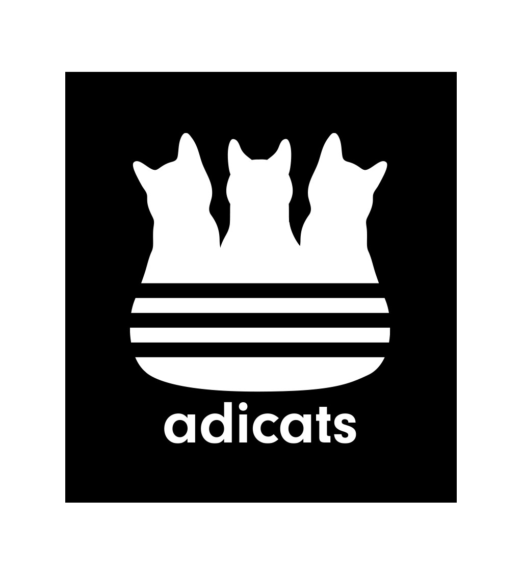 Pánské černé tričko – Adicats