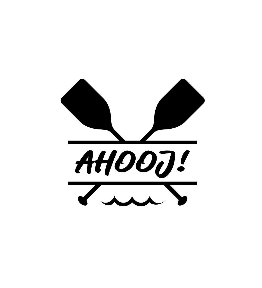 Pánské bílé tričko – Ahoj