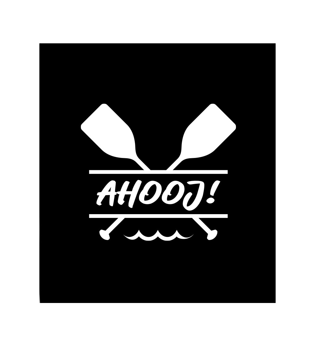 Dámské černé tričko – Ahoj