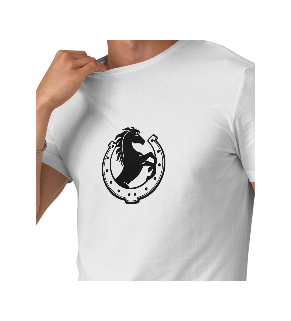 Pánské bílé tričko – Kůň