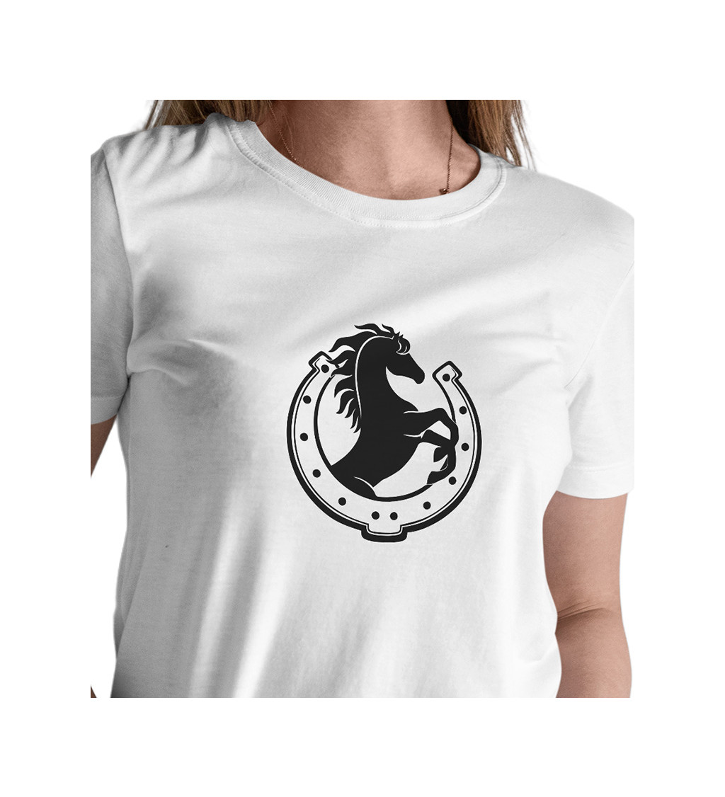 Dámské bílé tričko – Kůň