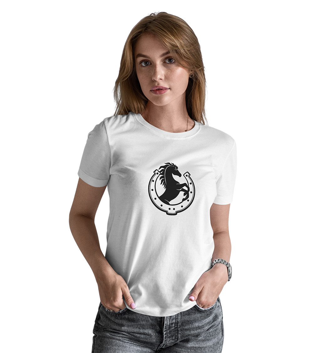 Dámské bílé tričko – Kůň