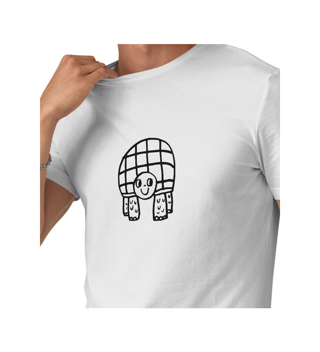 Pánské bílé tričko – Želva