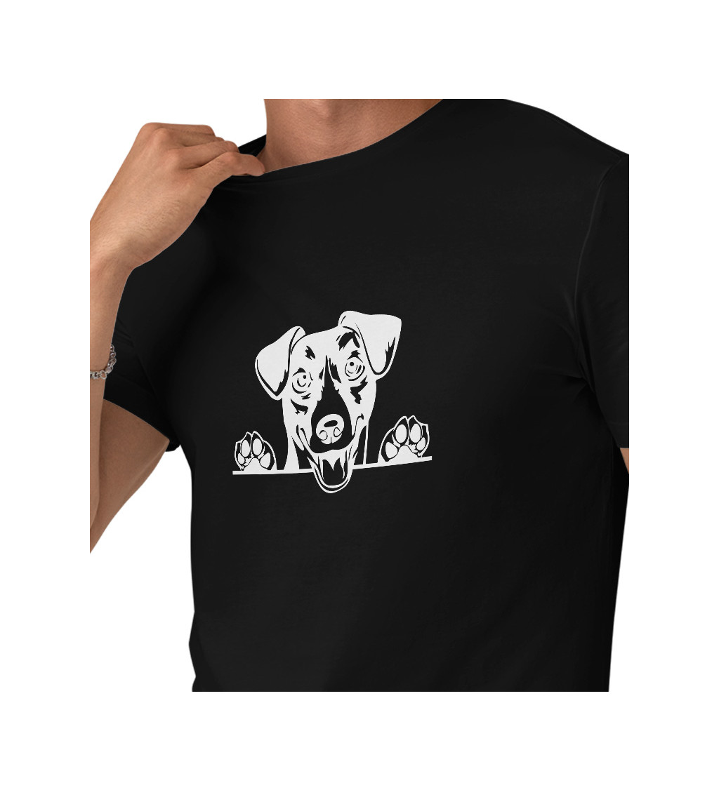 Pánské černé tričko – Pes