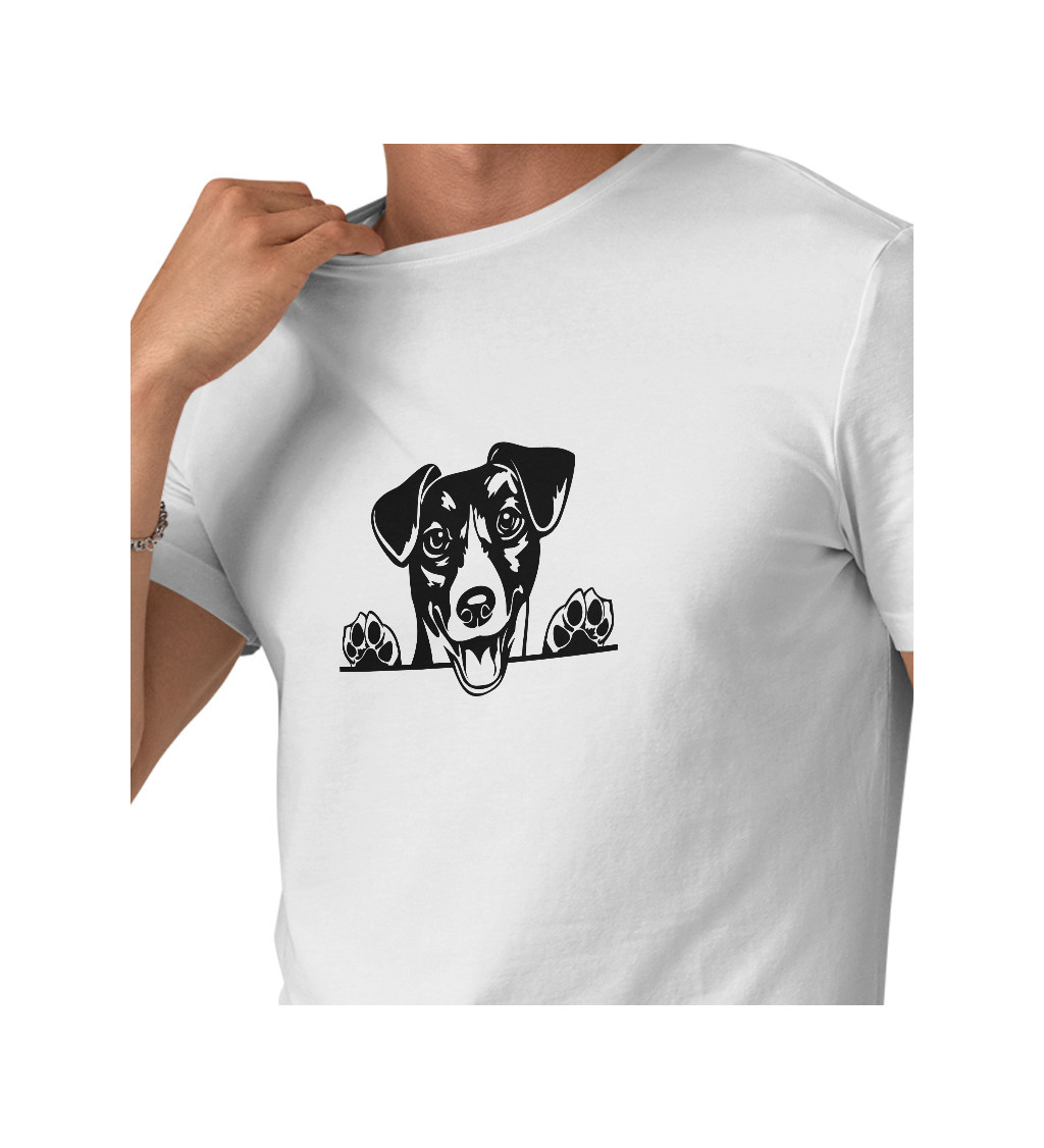 Pánské bílé tričko – Pes