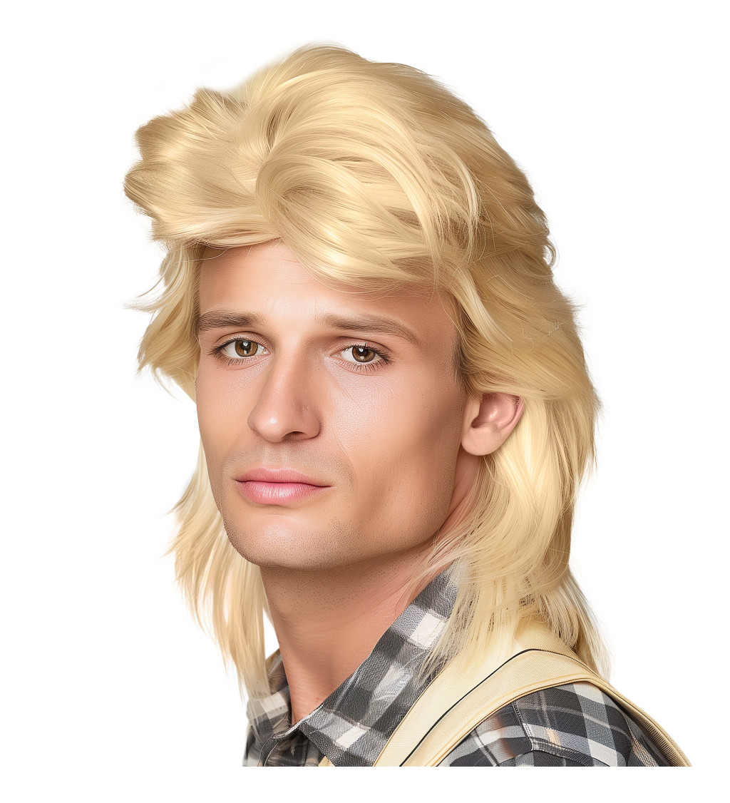 Pánská paruka Mullet blond