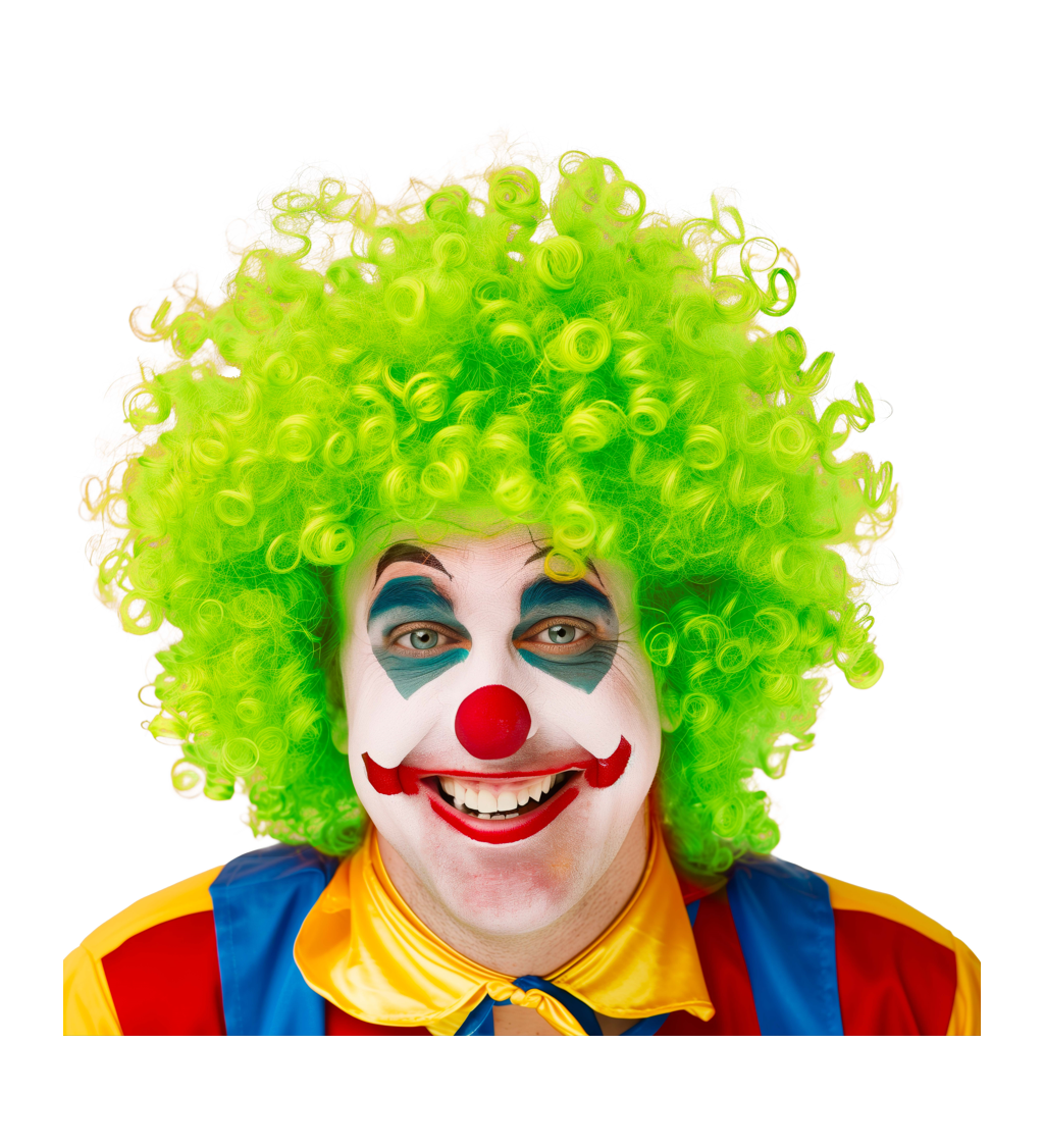 Pánská paruka Afro zelená