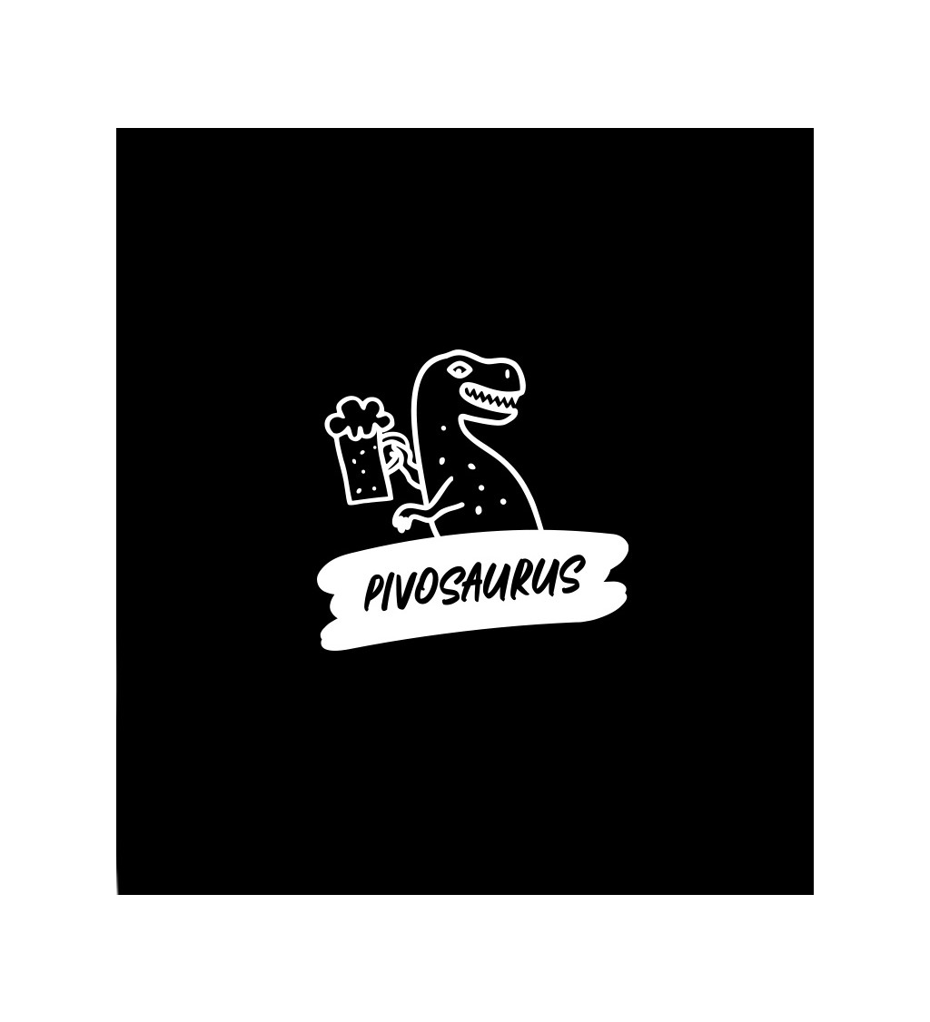 Dámské černé tričko – Pivosaurus