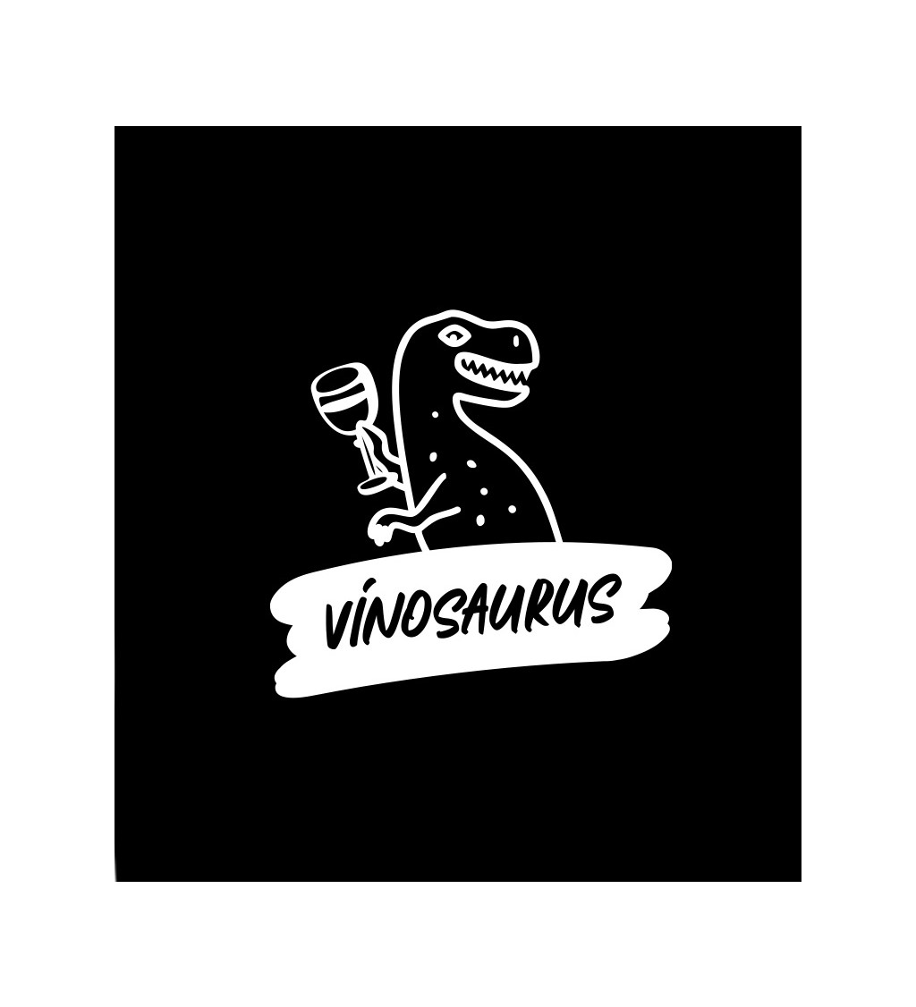 Dámské černé tričko – Vinosaurus