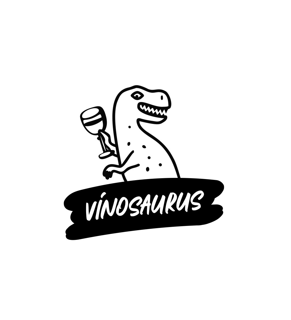 Pánské bílé tričko – Vínosaurus