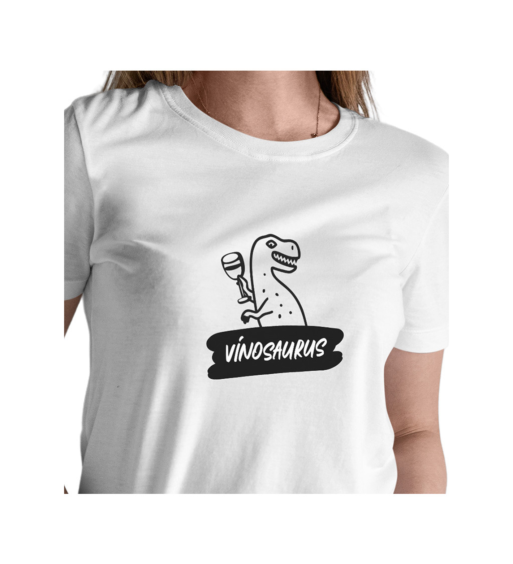 Dámské bílé tričko – Vinosaurus