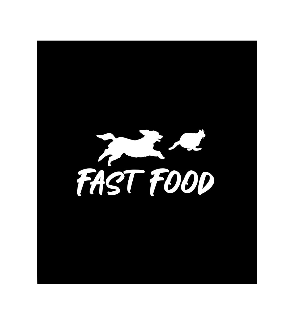 Dámské černé tričko – Fast food