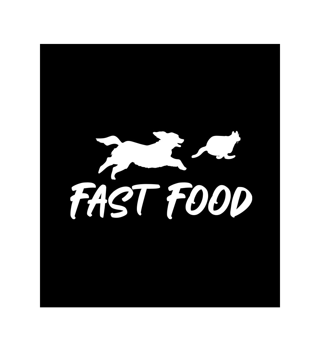 Pánské černé tričko – Fast food