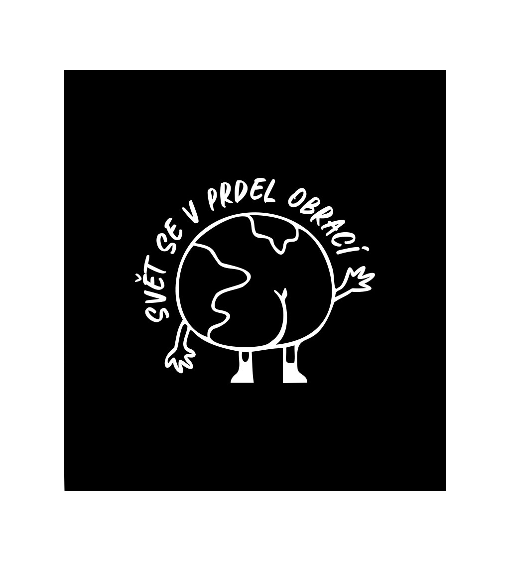 Dámské černé tričko – Svět se v prdel obrací