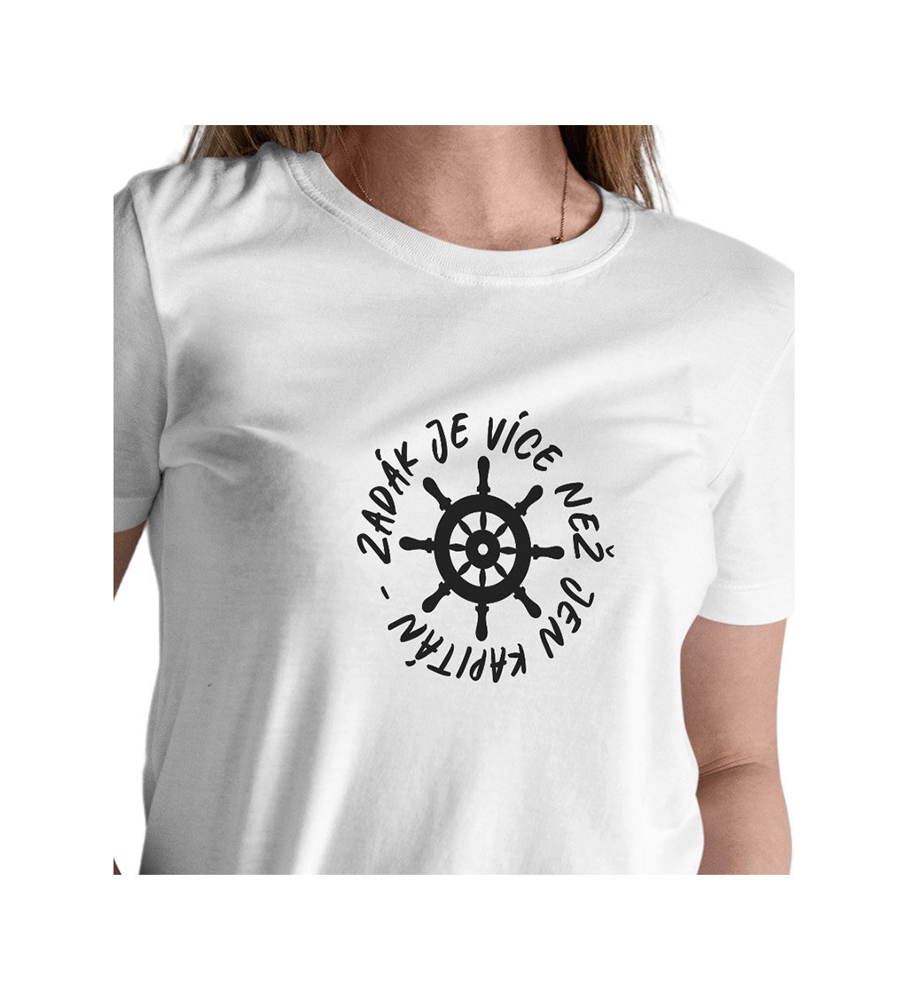 Dámské bílé tričko – Zadák je více než jen kapitán
