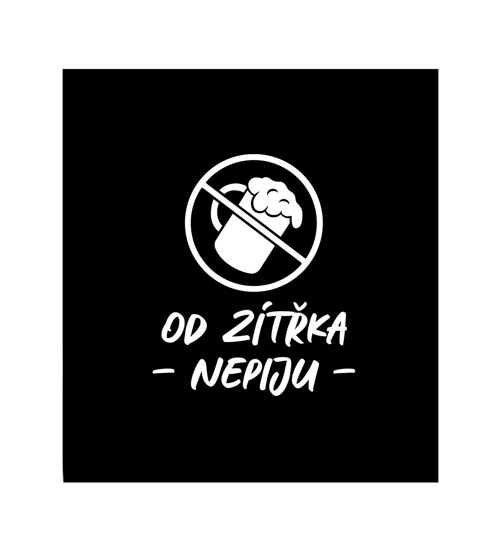 Dámské černé tričko – Od zítřka nepiju