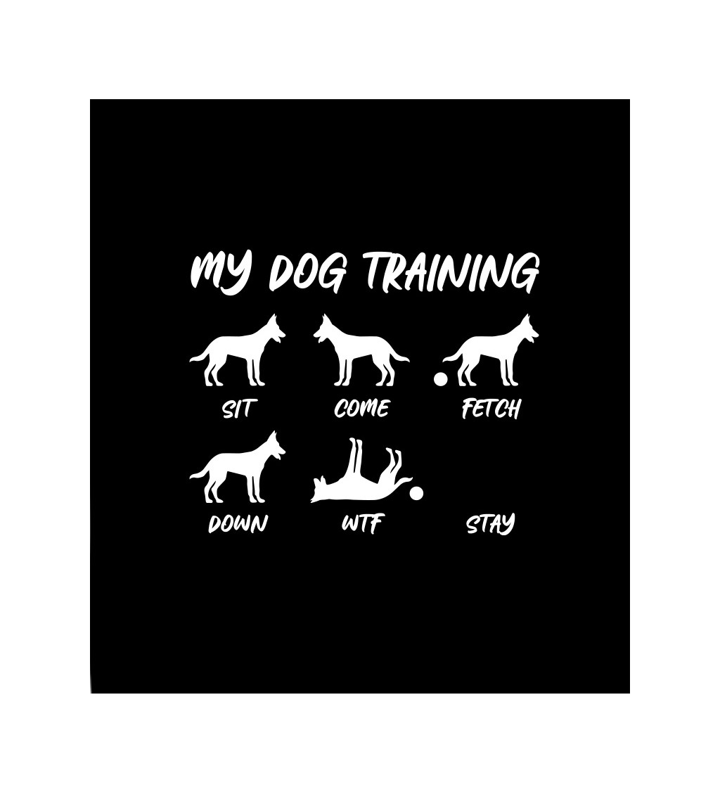 Dámské černé tričko – My dog training