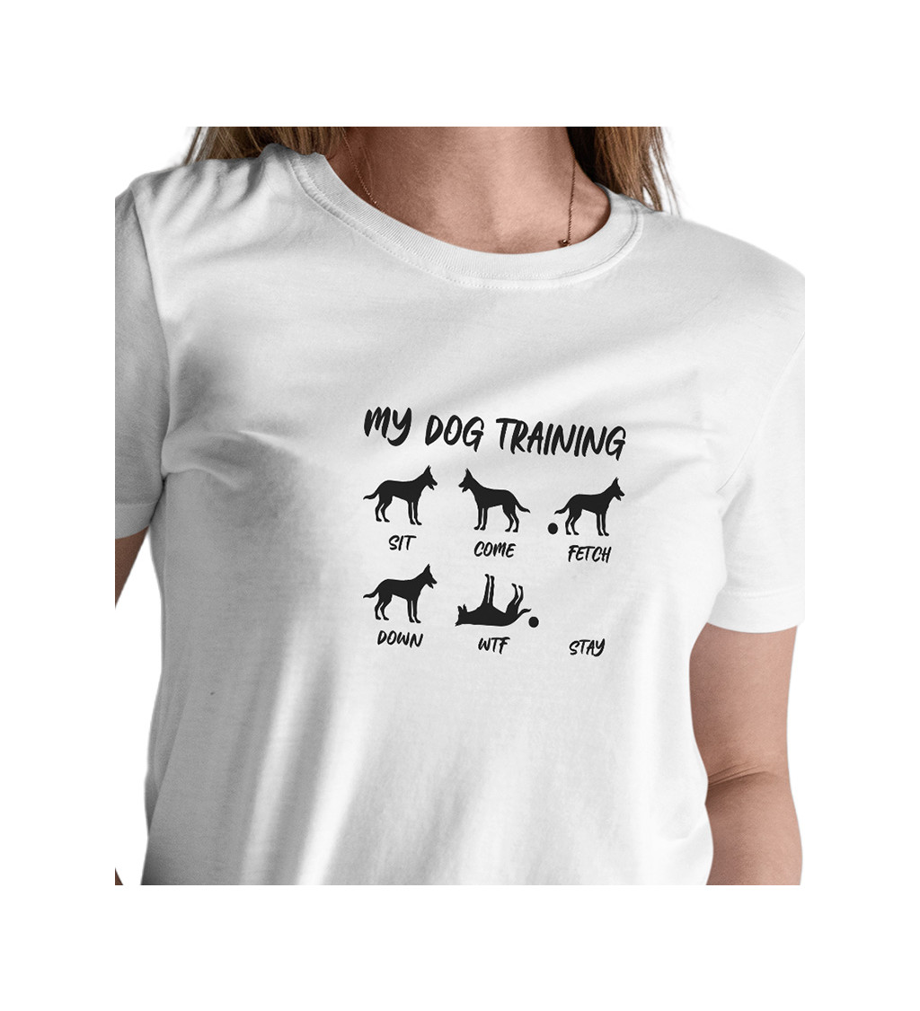 Dámské bílé tričko – My dog training