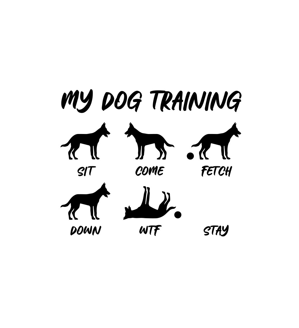 Pánské bílé tričko – My dog training